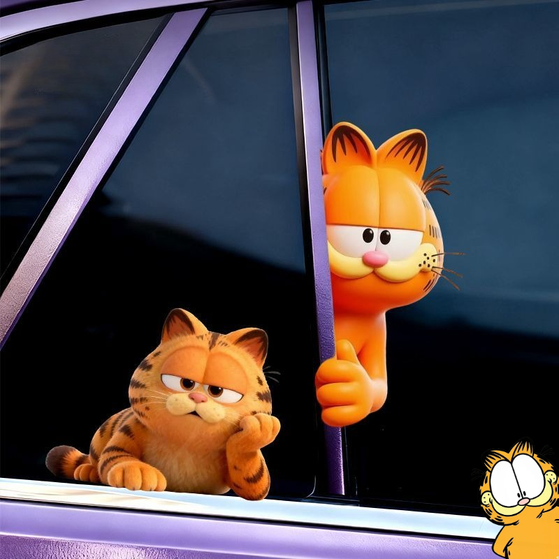 Car Accessories For Decoration - ملصقات غارفيلد الكرتونية اللطيفة والمضحكة لتزيين