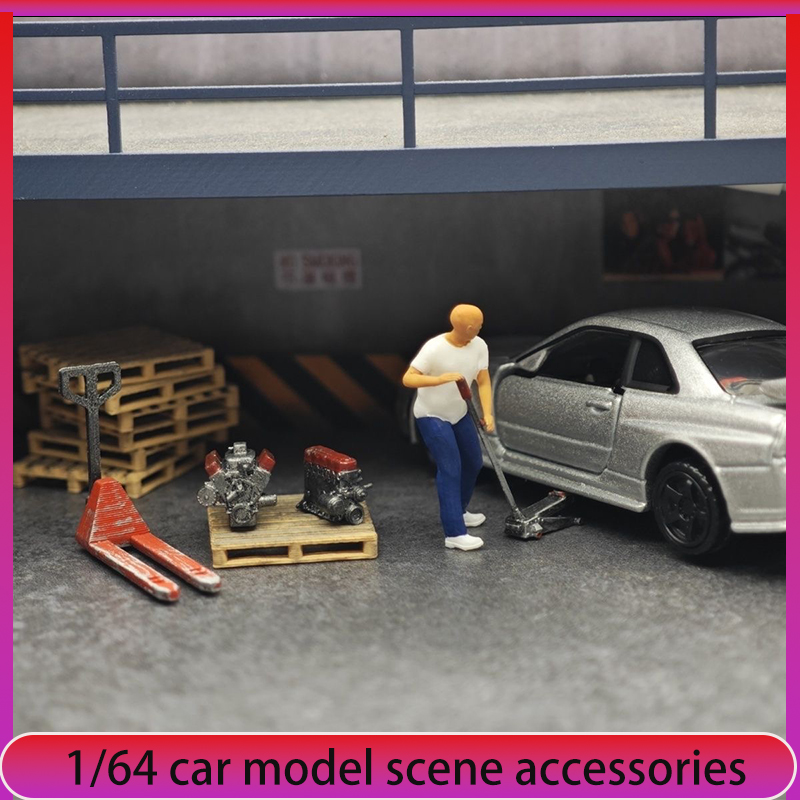 1:64 ديكورات مشهد متجر إصلاح ن - مراجعة Car Accessories For Decoration وسعره